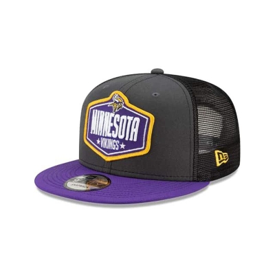 Sapca New Era Minnesota Vikings NFL NFL Draft 9FIFTY Snapback - Gri